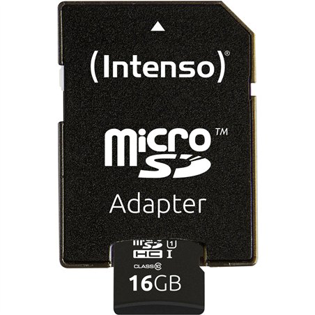 Intenso microSDHC Card      16GB C10 UHS-I Premium con adatt.