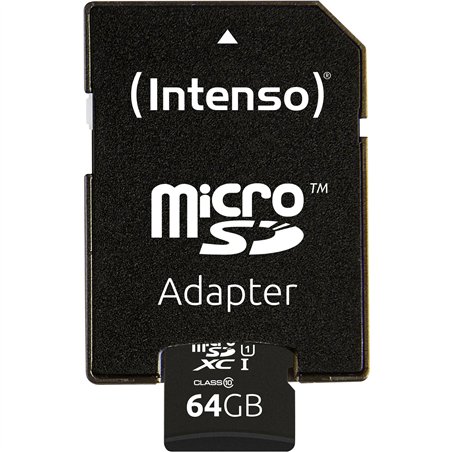Intenso microSDXC Card      64GB C10 UHS-I Premium con adatt.