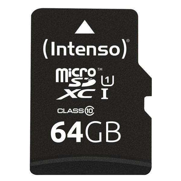 Intenso microSDXC Card      64GB C10 UHS-I Premium con adatt.