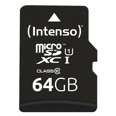Intenso microSDXC Card      64GB C10 UHS-I Premium con adatt.