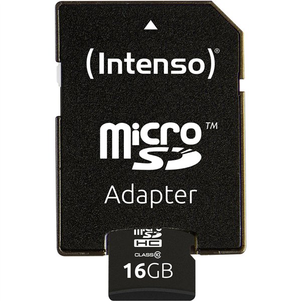 Intenso microSDHC           16GB C10 con adatt.