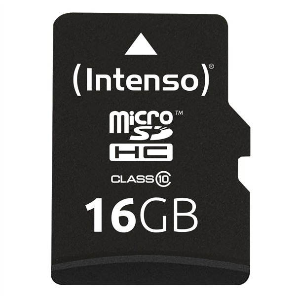 Intenso microSDHC           16GB C10 con adatt.