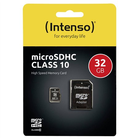 Intenso microSDHC           32GB C10 con adatt.