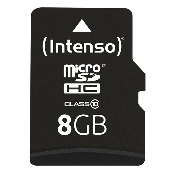 Intenso microSDHC            8GB C10 + adattatore