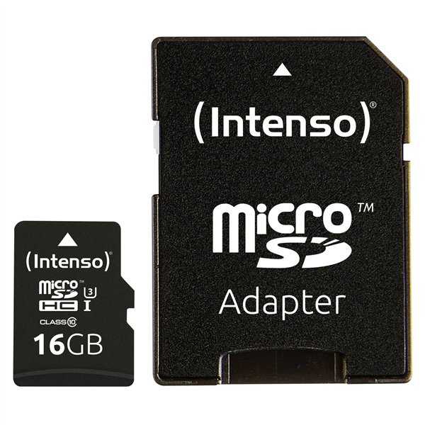 Intenso microSDHC           16GB C10 UHS-I Professional + adatt.