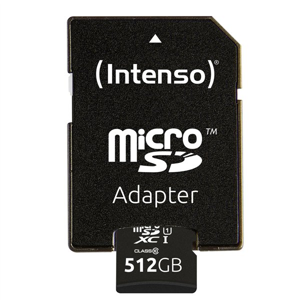 Intenso microSDXC Cards    512GB C10 UHS-I Premium + adattatore