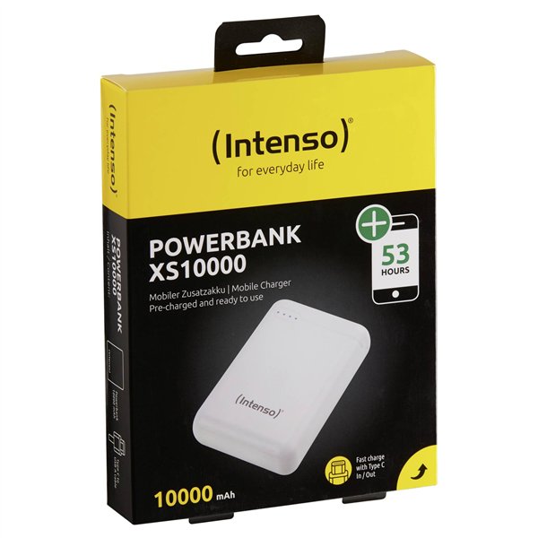 Intenso Powerbank XS10000 bian. 10000 mAh incl. USB-A to tipo C