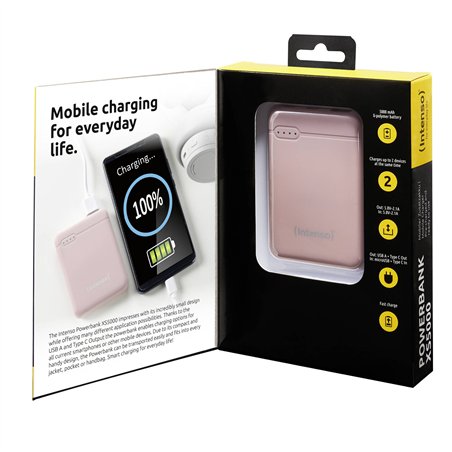 Intenso Powerbank XS5000 rosé 5000 mAh incl. USB-A to tipo C