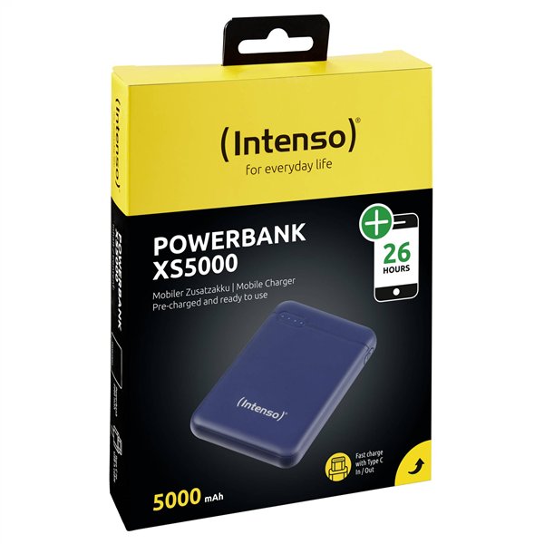 Intenso Powerbank XS5000 blu sc. 5000 mAh incl. USB-A to tipo C