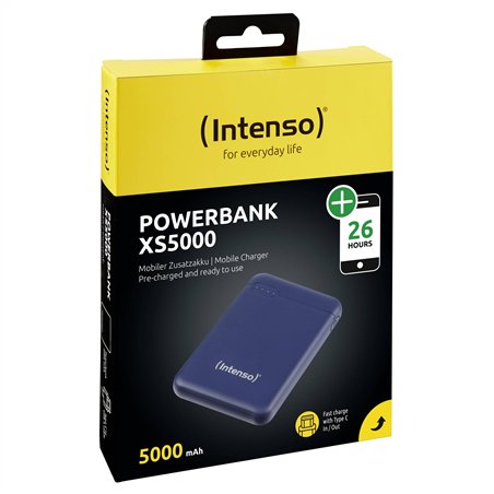 Intenso Powerbank XS5000 blu sc. 5000 mAh incl. USB-A to tipo C