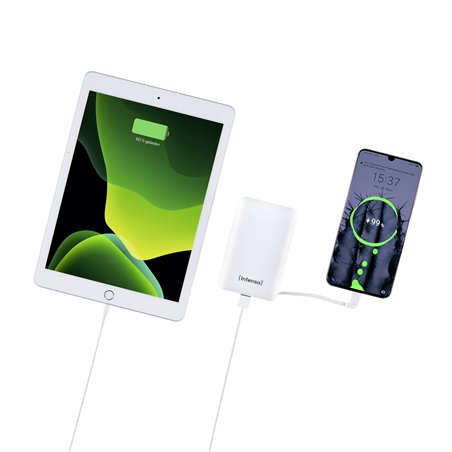 Intenso Powerbank XC10000 bianco +USB-A zu tipo C cavo 10000 mAh
