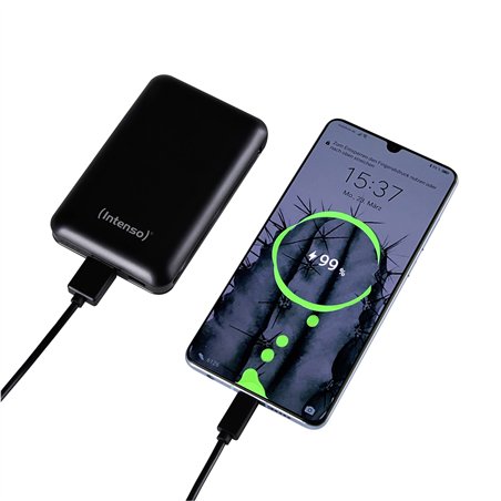 Intenso Powerbank XC10000 nero USB-A+USB-C con cavo 10000 maH