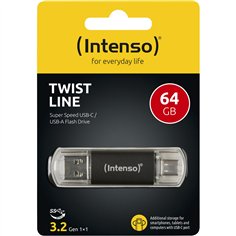 Intenso Twist               64GB USB Stick 3.2 USB-C & USB-A