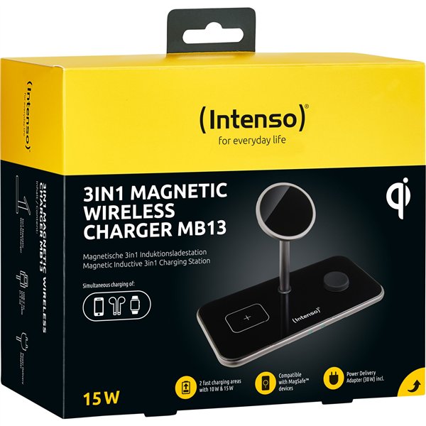 Intenso 3in1 Magnetic Wireless caricabatt. MB13 nero