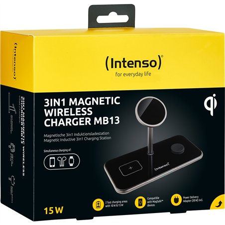 Intenso 3in1 Magnetic Wireless caricabatt. MB13 nero