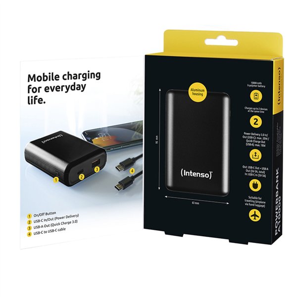 Intenso Powerbank A10000 Power Delivery 10000 mAh antracite