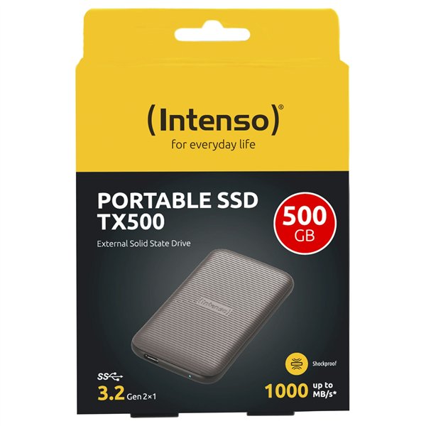Intenso SSD esterno TX500  500GB USB 3.2 Gen 2x1 marrone