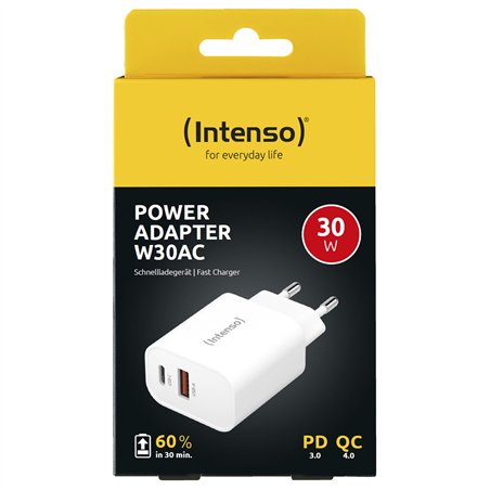 Intenso Power adatt. W30AC weiß 1x USB-A 1x USB-C 30W