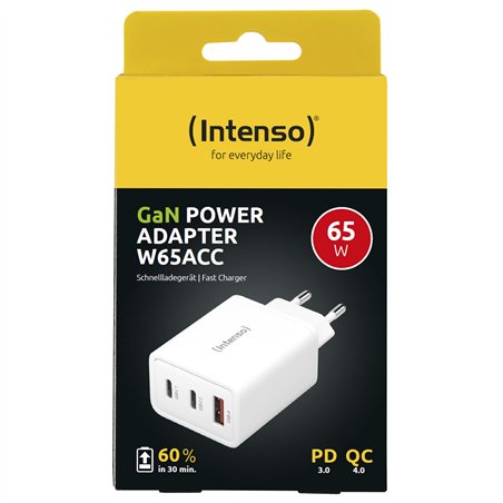 Intenso Power adatt. W65ACC GaN 2x USB-C 1x USB-A 65W     nero