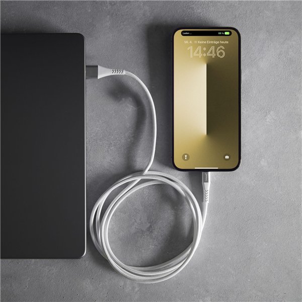 Intenso cavo-USB A315L Nylon 1,5m bian. USB-A / Lightning 12W