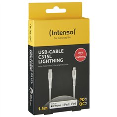 Intenso cavo-USB C315L Nylon 1,5m bian. USB-C / Lightning 60W 2