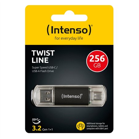 Intenso Twist Line         256GB USB Stick 3.2  USB-C & USB-A