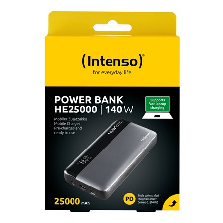 Intenso Powerbank HE25000   grau 25000 mAh  Ladeleistung 140 Watt