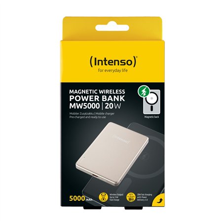 Intenso Powerbank MW5000 champa. 5000 mAh magnetic wireless