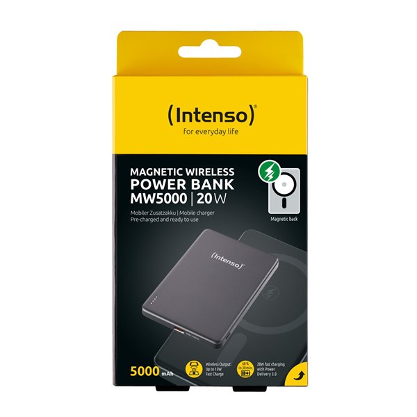 Intenso Powerbank MW5000 grigio 5000 mAh magnetic wireless