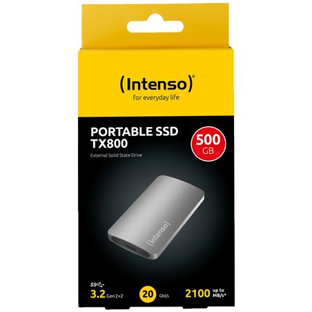 Intenso SSD esterno TX800  500GB USB 3.2 USB-C 2100MBs all.antra.