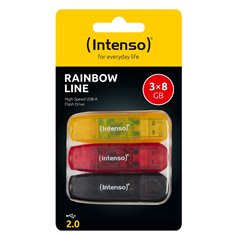 Intenso Rainbow Line         8GB USB Stick 2.0  Multipack x3 bunt