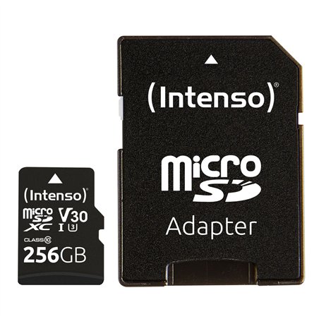 Intenso microSDXC          256GB C10 UHS-I Professional + adatt.