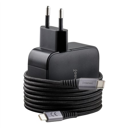 Intenso Power Adapter 100W   GaN 2x USB-C 1x USB-A inkl. Kabel 2m