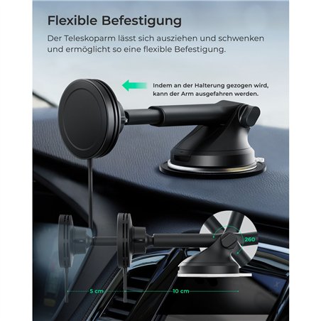 iOttie Velox Qi2 Wireless MagSafe Dash + Windshield Mount