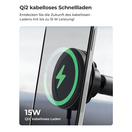iOttie Velox Qi2 Wireless MagSafe Dash + Windshield Mount