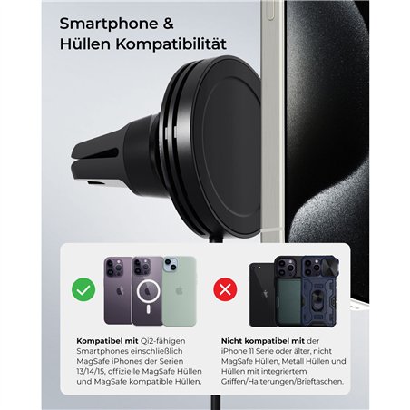 iOttie Velox Mini Qi2 Wireless MagSafe Air Vent Mount