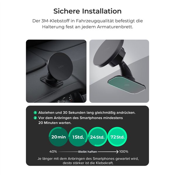 iOttie iTap 3 MagSafe Flush Mount with Magnetic Ring Adapter