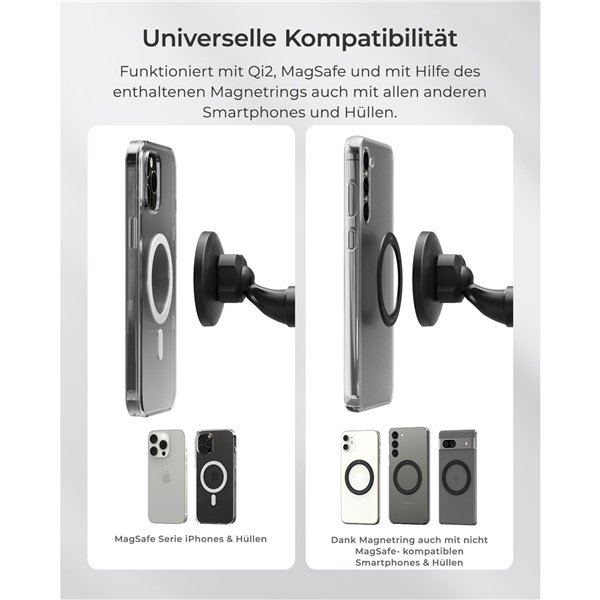 iOttie iTap 3 MagSafe Flush Mount with Magnetic Ring Adapter