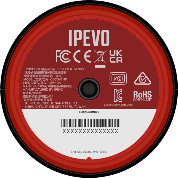 IPEVO TOTEM 360 gradi 4K telecamera per videoconferenze