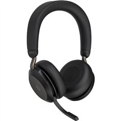 Jabra Evolve2 75 MS cuffia BT Over-Ear BLK USB-A + staz.ricar.