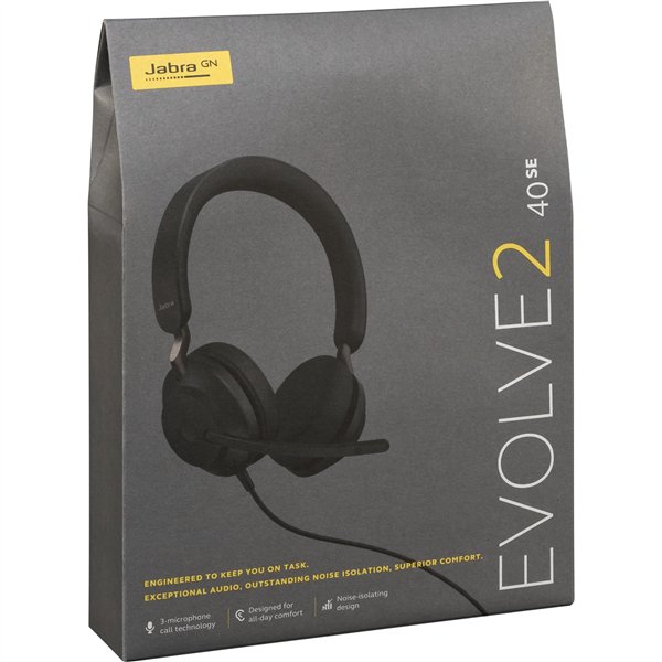 Jabra Evolve2 40 UC Stereo cuffia nero USB-C