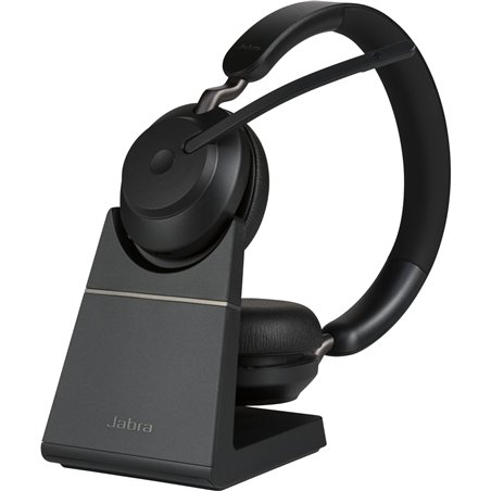 Jabra Evolve2 65 UC Stereo USB-A cuffia nero BT con staz.ricarica