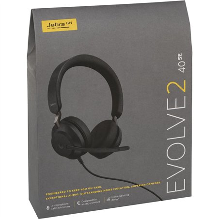 Jabra Evolve2 40 SE MS Stereo cuffia nero USB-C