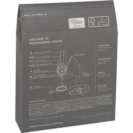 Jabra Evolve2 40 SE MS Stereo cuffia nero USB-C