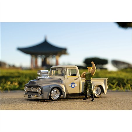 Jada Street Fighter 1956 Ford Pickup 1:24 + Guile    253255057