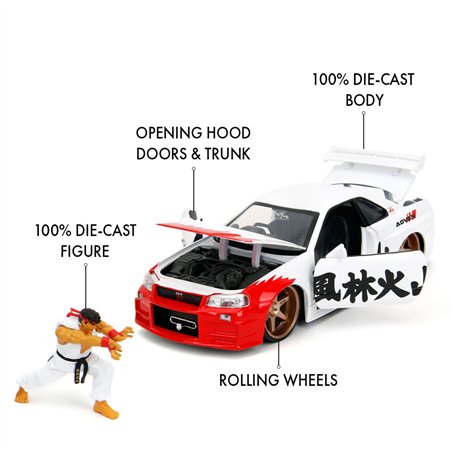 Jada Street Fighter Ryu 1:24 Nissan Skyline GTR     253255071