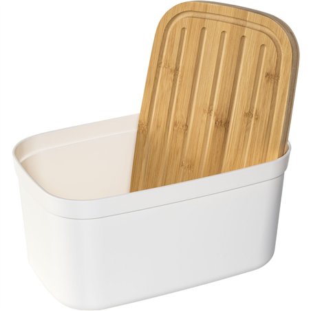 Joseph Joseph porta pane con coperchio tagliere bianco