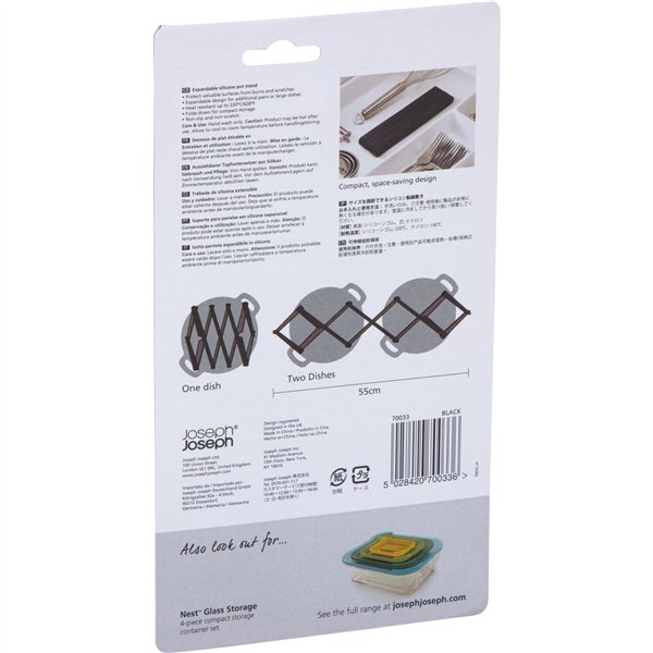 Joseph Joseph Stretch sottopentola silicone nero