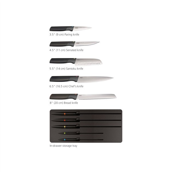 Joseph Joseph Elevate 5 pz. set coltelli da cucina con org.