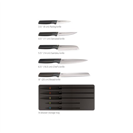 Joseph Joseph Elevate 5 pz. set coltelli da cucina con org.